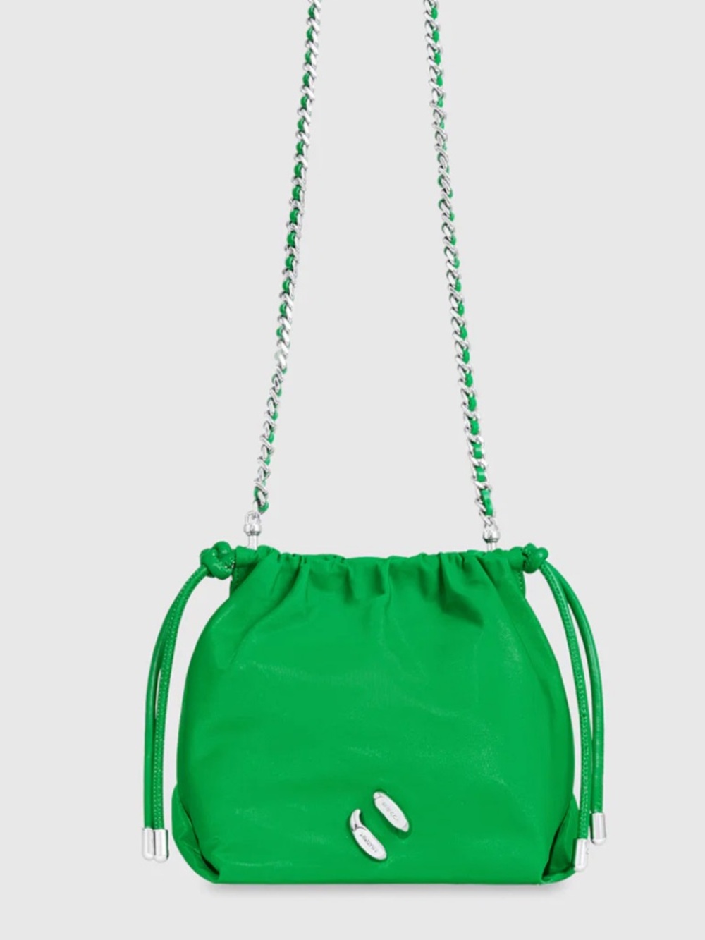 NEW Rebecca Minkoff City Nylon Bright Green Chain Strap Bag